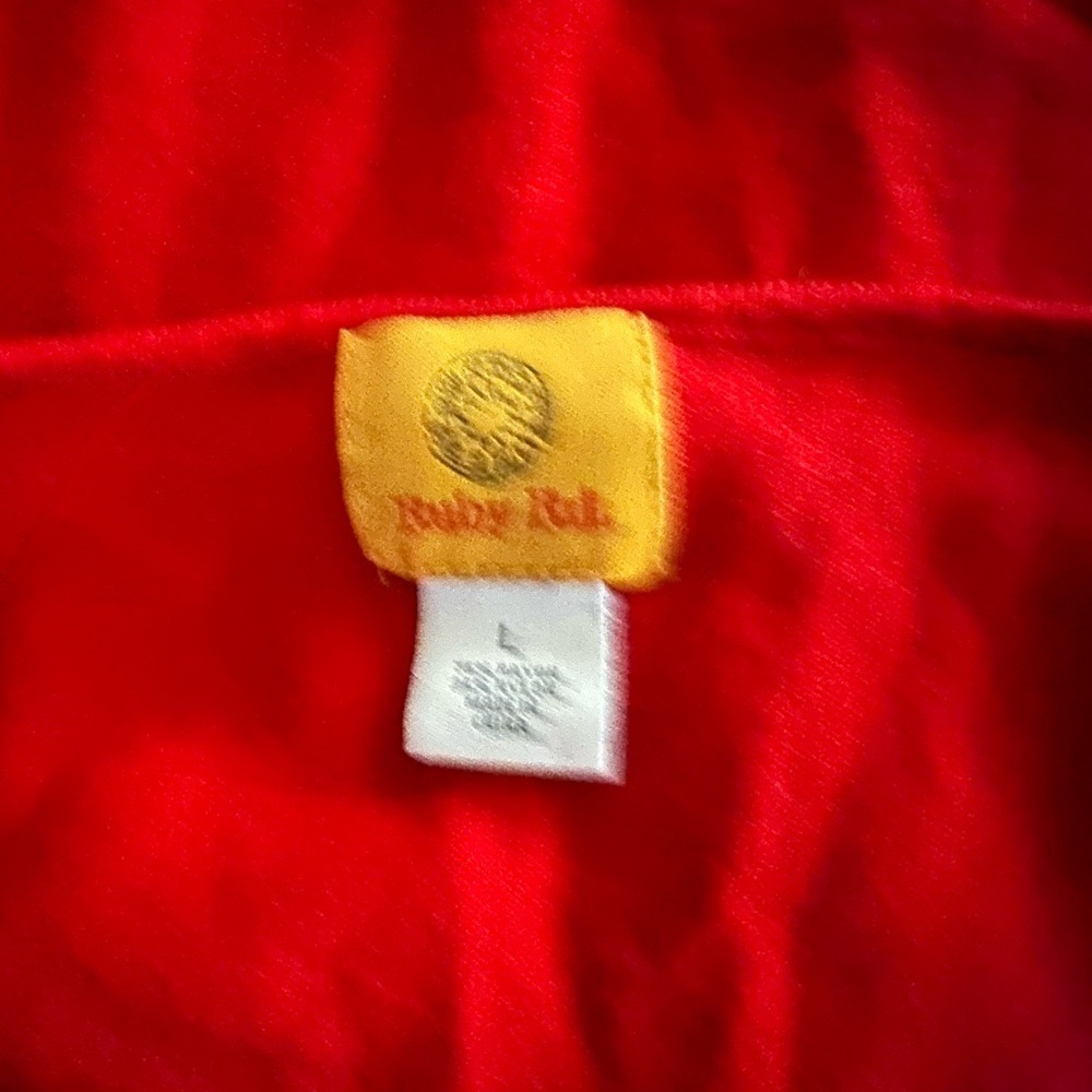 Ruby Rd red sequined shirt size L - Picture 4 of 5